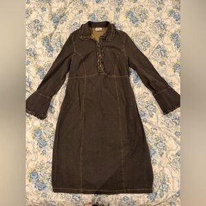 Mimi Maternity Long Sleeve Jean Dress